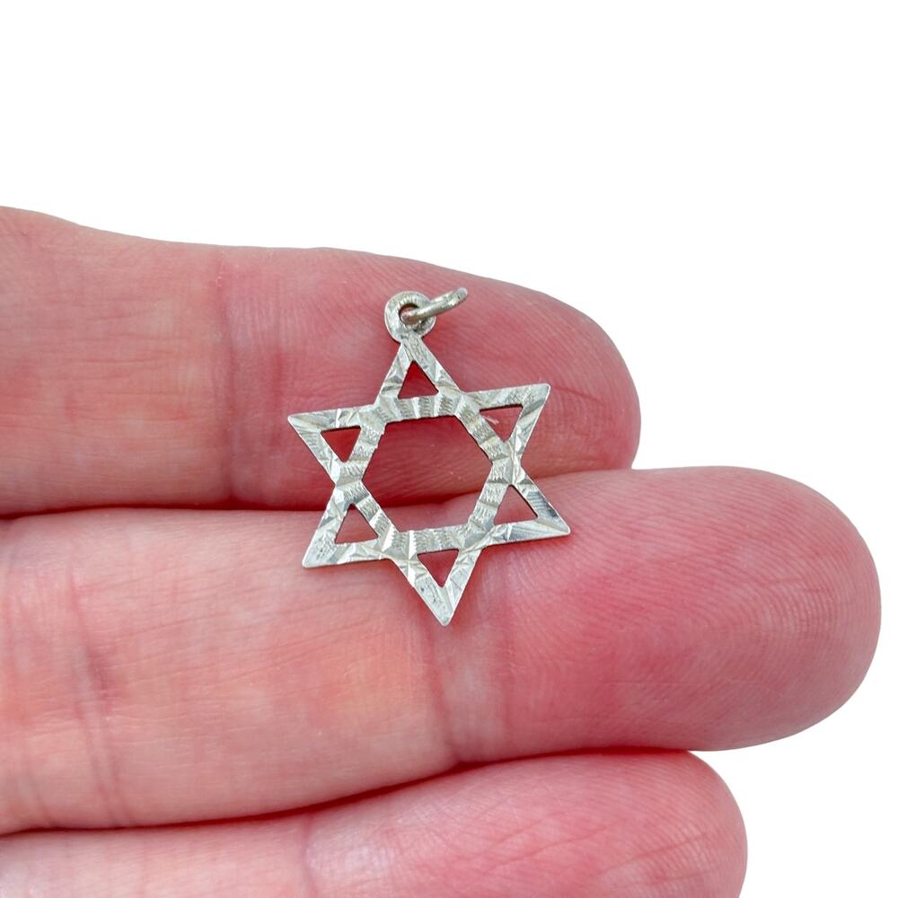 Vintage Sterling Silver 925 Star of David Charm